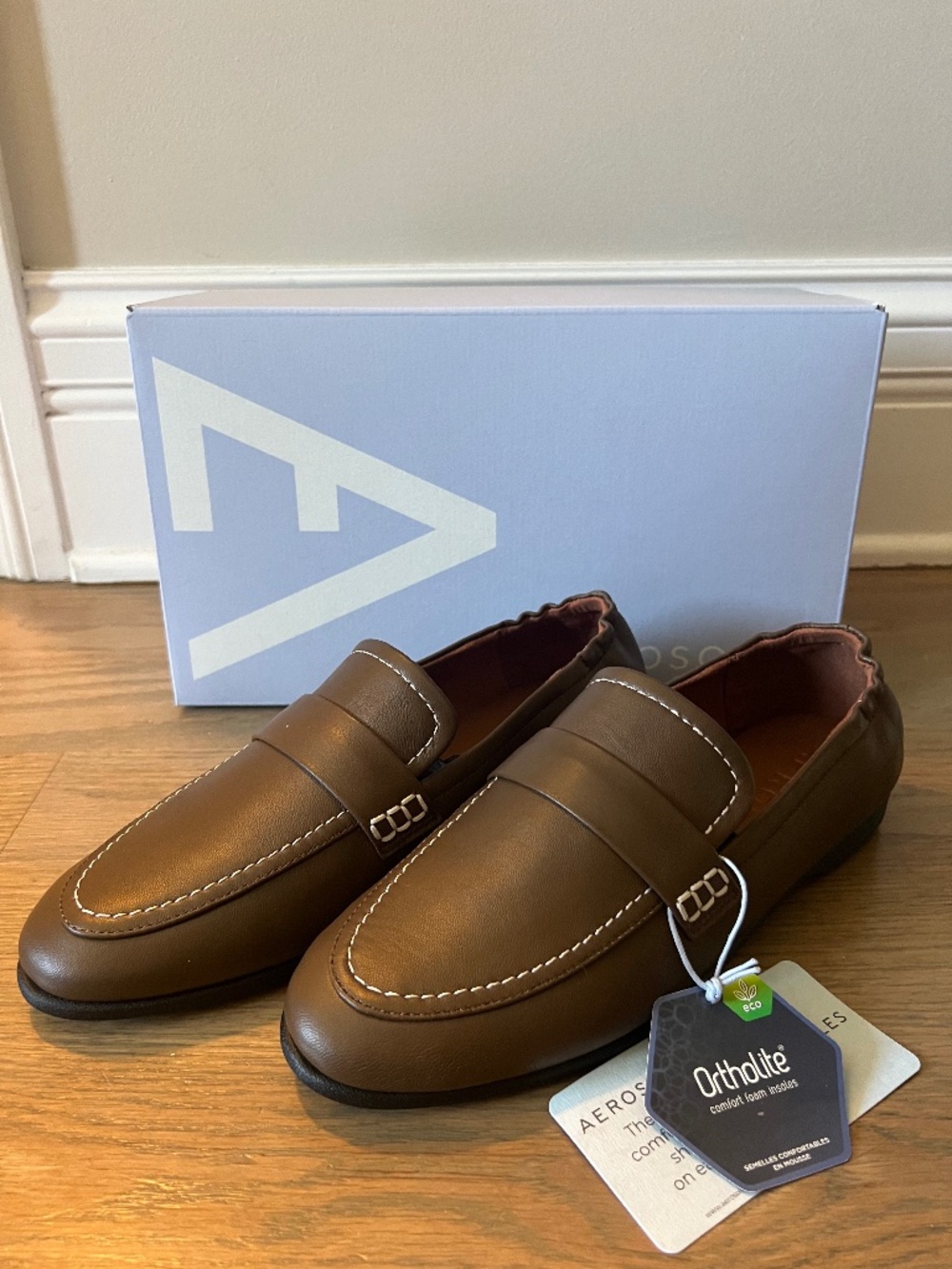 Aerosoles Noha Casual Loafer Fango Soft Nappa New with Box Size 8